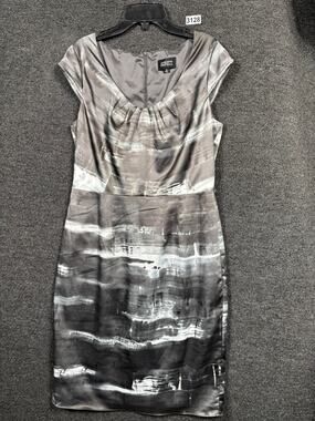 Adrianna Papell Sheath Knee Dress Womens Size 10 Multicolor Cap Sleeve *READ